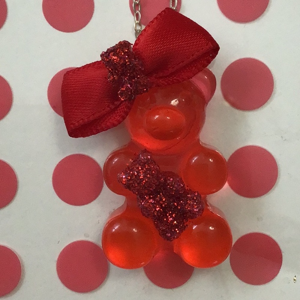 NWT YOUR BASIC BEAR necklace: Red Riding Hood 16” inch sterling silver